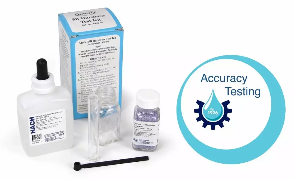 Accuracy hard water test kit for water softeners